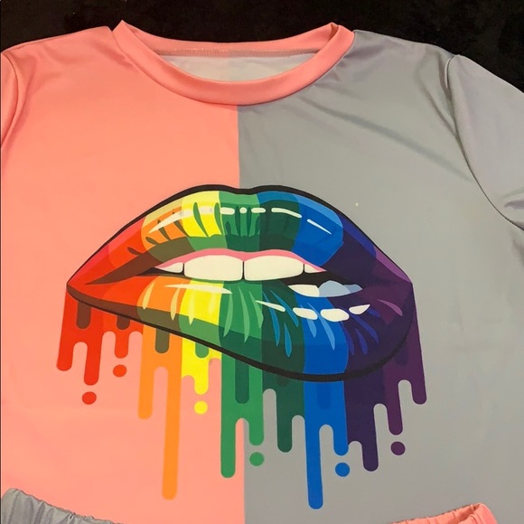 2 piece biker short set - Picture 2 of 3